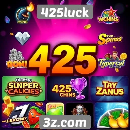 Diversidade de jogos disponíveis no 425luck