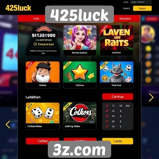 Avaliação da interface do usuário em 425luck